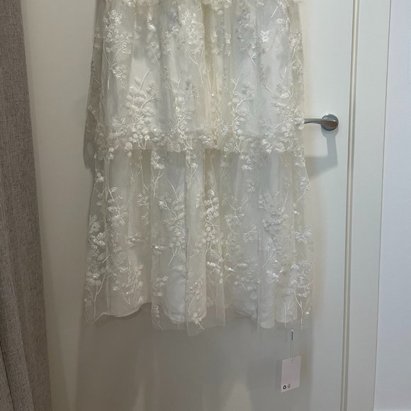 Ivory Blossom Sequin Tiered Maxi Dress  (Self-Portrait) - Picture 7 of 16